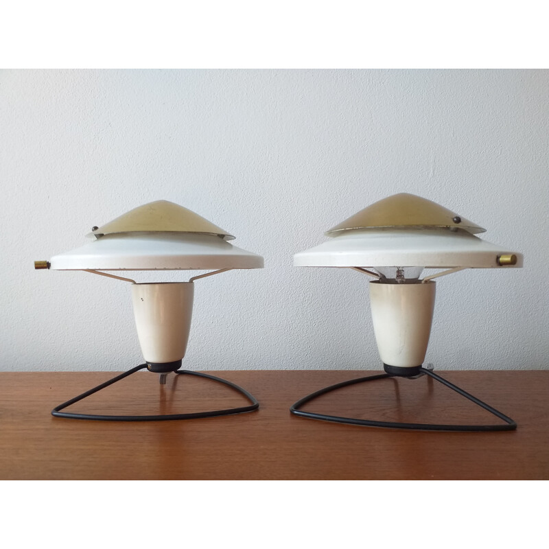 Pair of vintage Mushrooms table lamps by Josef Hurka and Zukov 1960