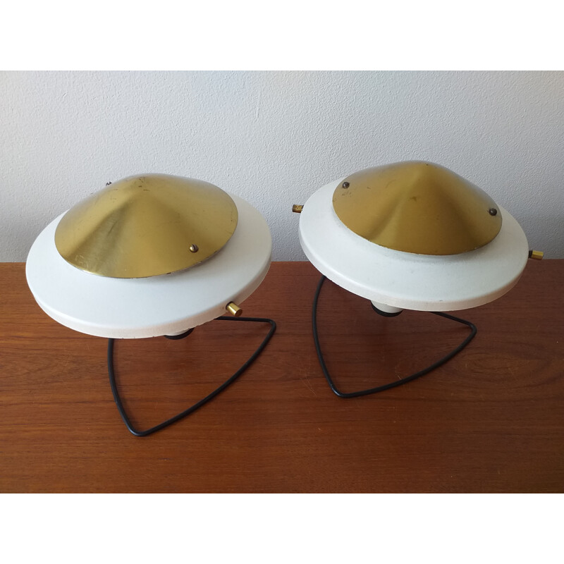 Pair of vintage Mushrooms table lamps by Josef Hurka and Zukov 1960