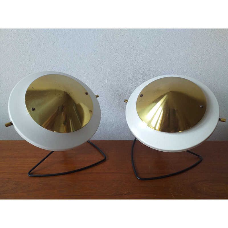 Pair of vintage Mushrooms table lamps by Josef Hurka and Zukov 1960