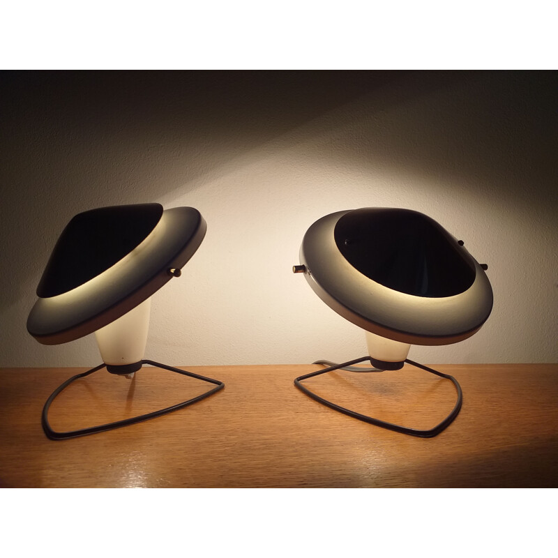 Pair of vintage Mushrooms table lamps by Josef Hurka and Zukov 1960