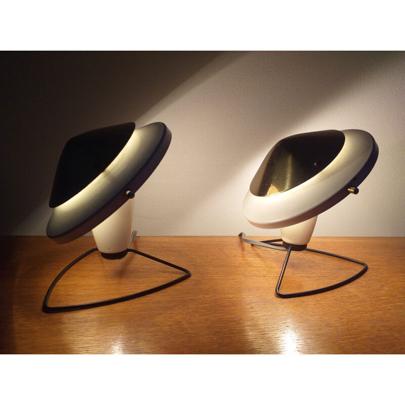 Pair of vintage Mushrooms table lamps by Josef Hurka and Zukov 1960