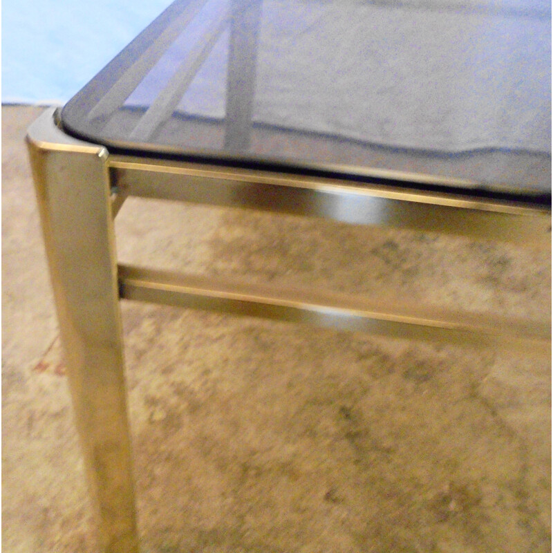 Table basse vintage en bronze massif Bronze, 1960