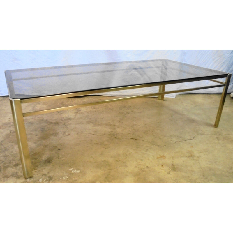 Table basse vintage en bronze massif Bronze, 1960