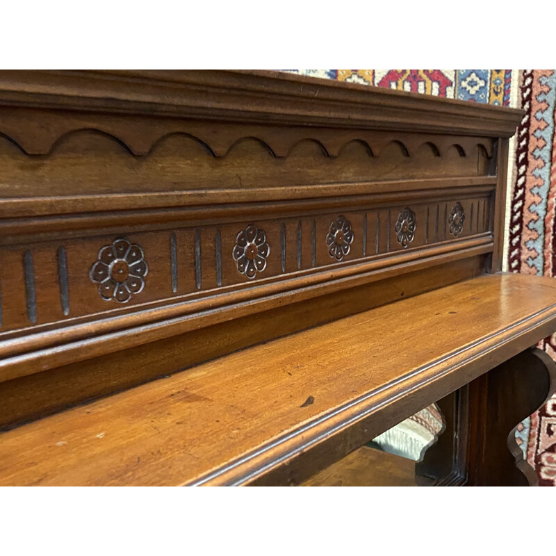 Vintage walnut highboard English 1930