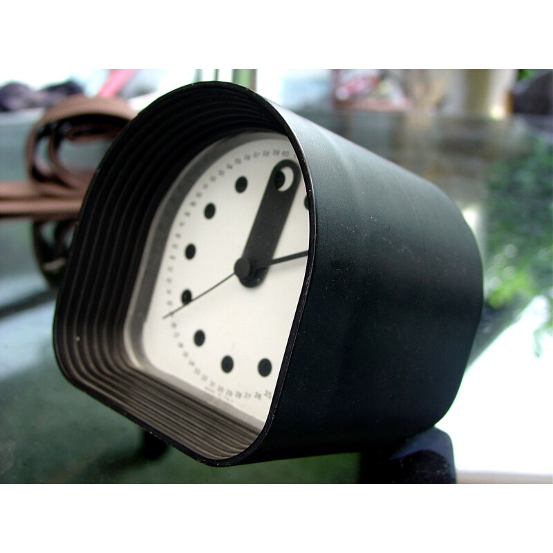 Relógio de mesa óptico vintage de Joe Colombo para Ritz Italora 1970