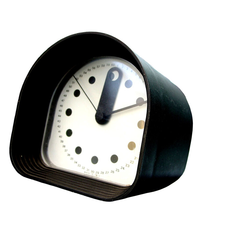 Reloj de sobremesa Optic vintage de Joe Colombo para Ritz Italora 1970