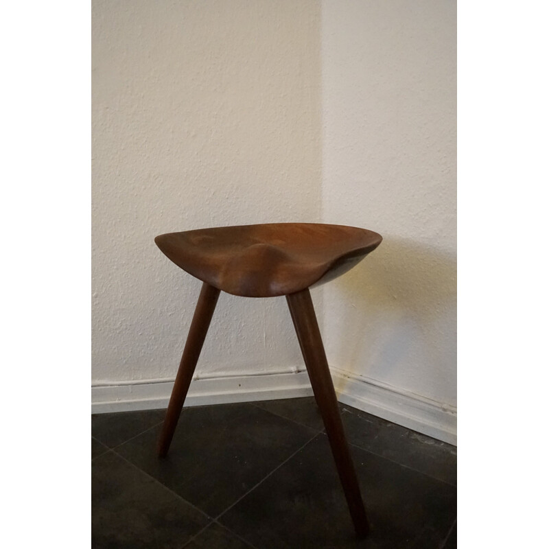 Tabouret vintage en teck de K. Thomsen Mogens Lassen 