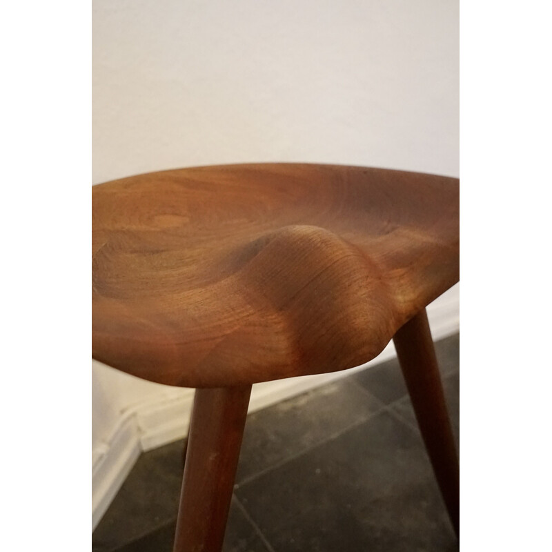 Vintage teak stool by K. Thomsen Mogens Lassen 