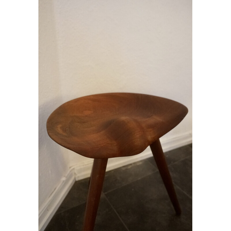 Vintage teak stool by K. Thomsen Mogens Lassen 