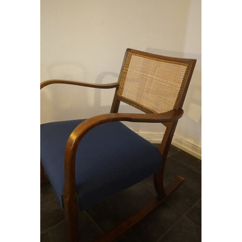 Vintage rocking chair model 1418 by Fritz Hansen 1930