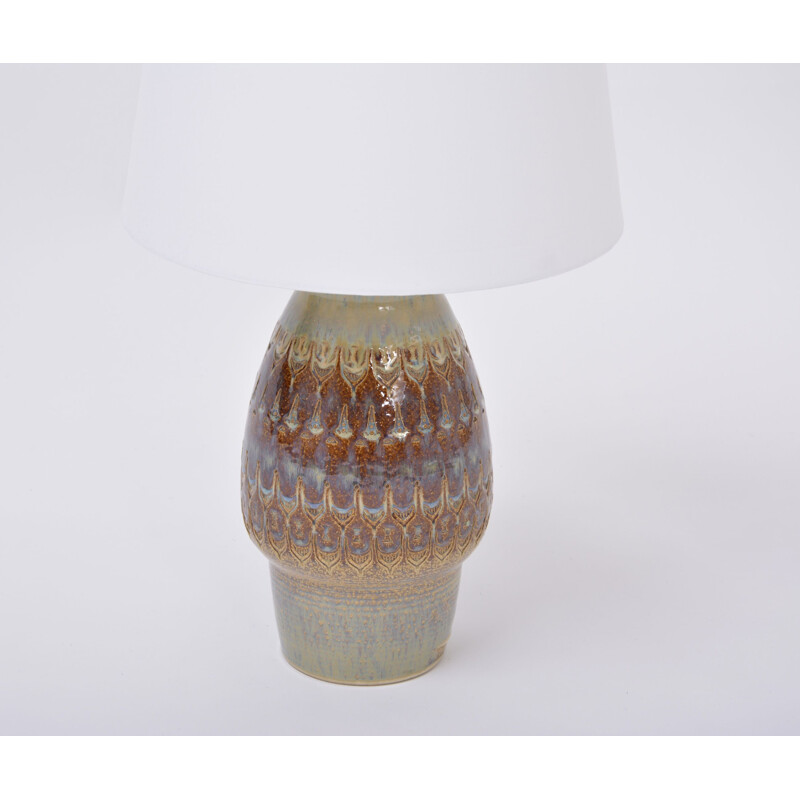 Lámpara de mesa vintage de cerámica de Soholm Stentoj, Dinamarca 1835