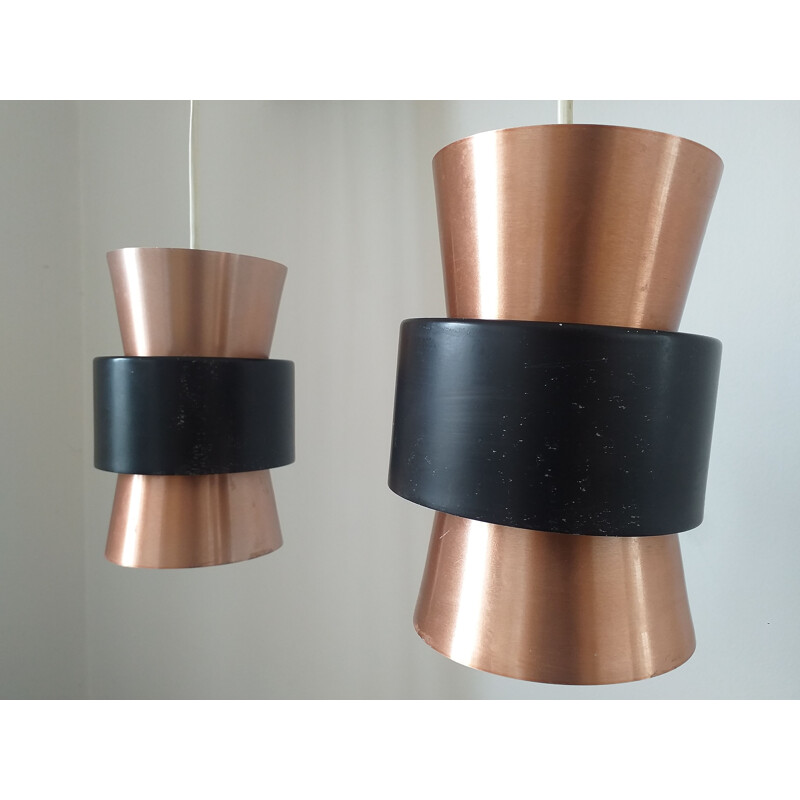 Pair of vintage pendant lamps by Jo Hammerborg, Denmark 1960