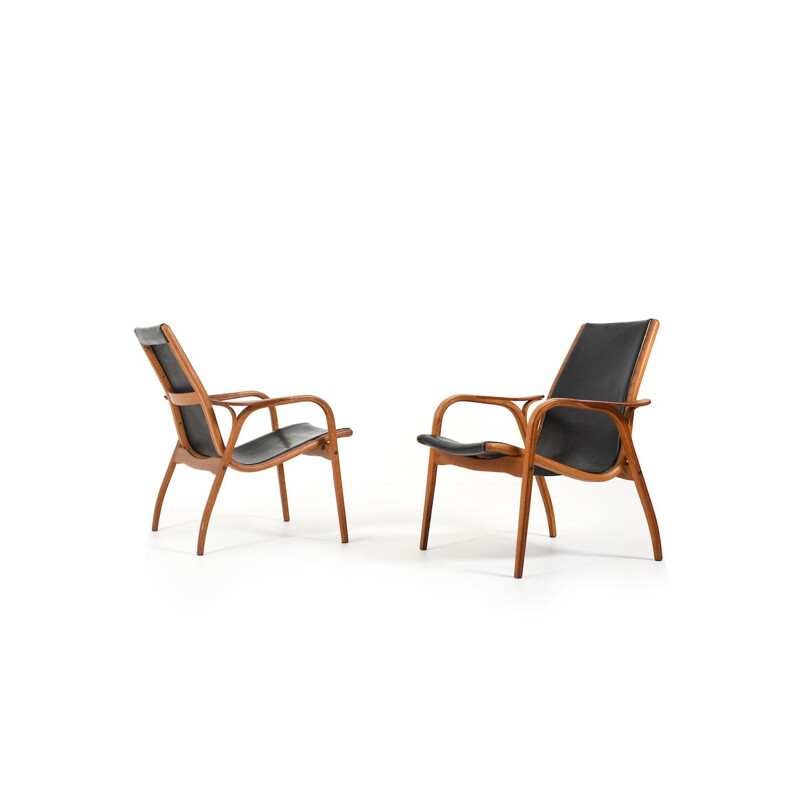 Pair of vintage Laminett Chairs by Yngve Ekström for Swedese