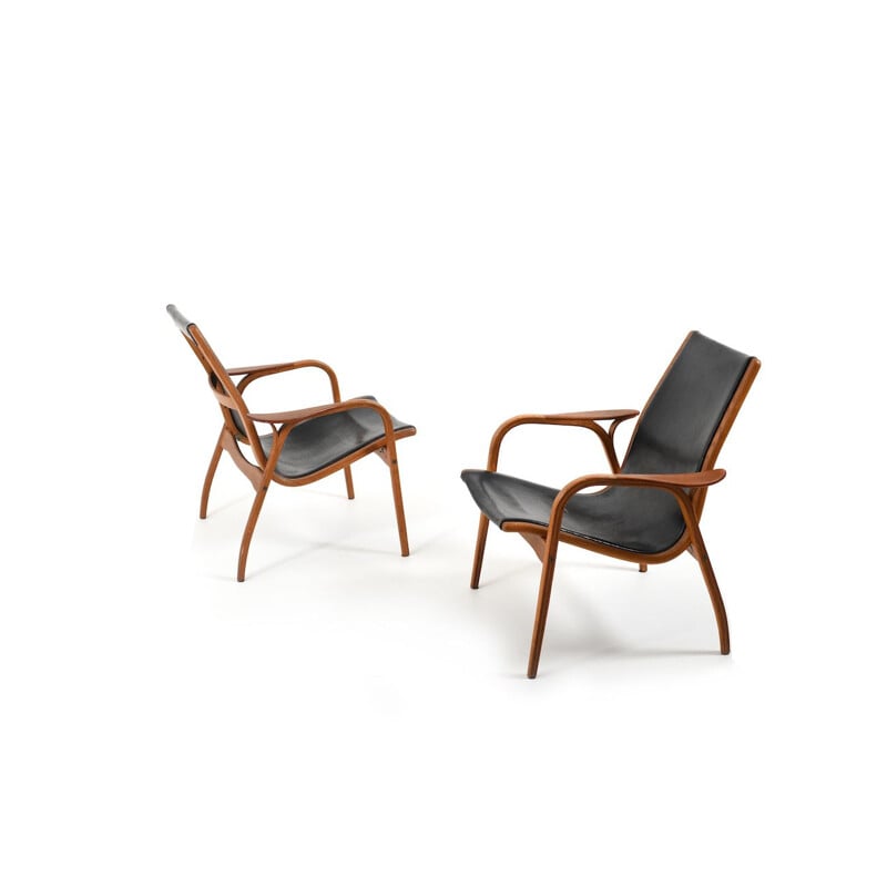 Pair of vintage Laminett Chairs by Yngve Ekström for Swedese