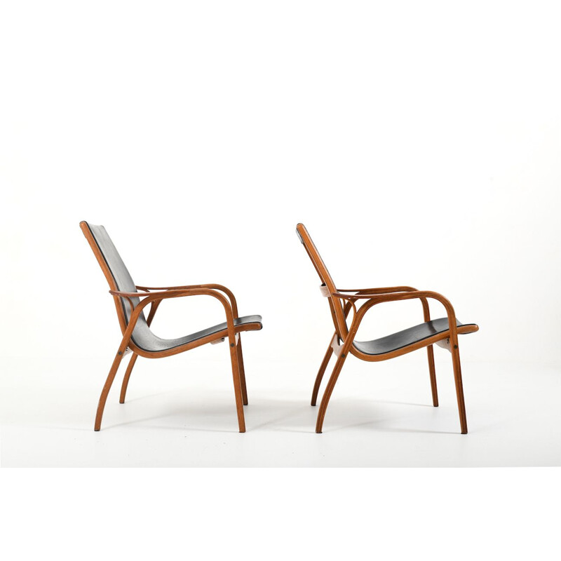 Pair of vintage Laminett Chairs by Yngve Ekström for Swedese