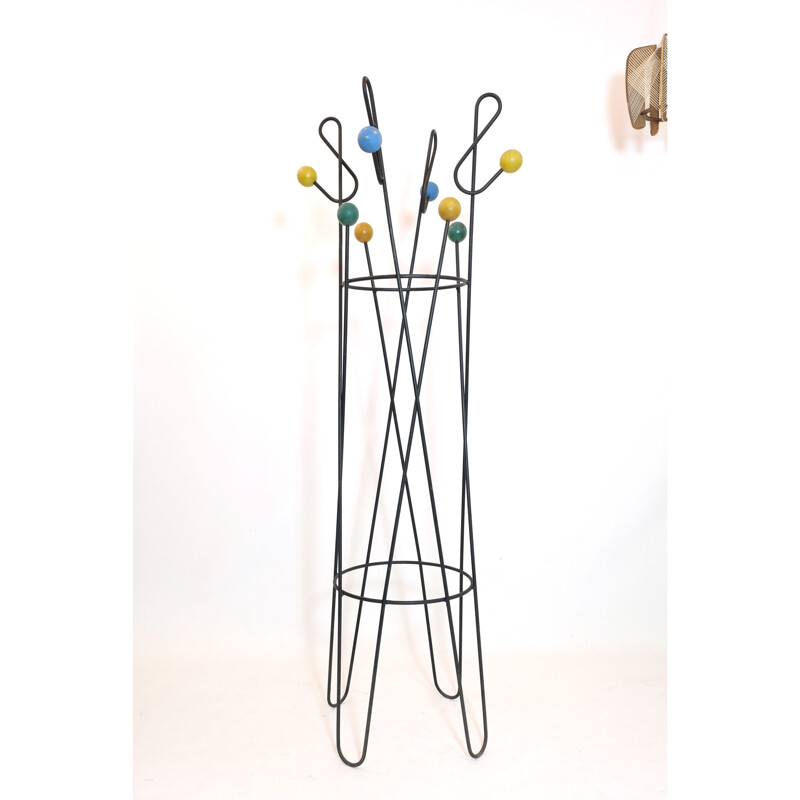 Vintage coat rack by Roger Feraud 1950s