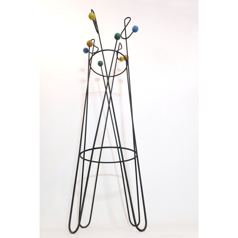 Vintage coat rack by Roger Feraud 1950s