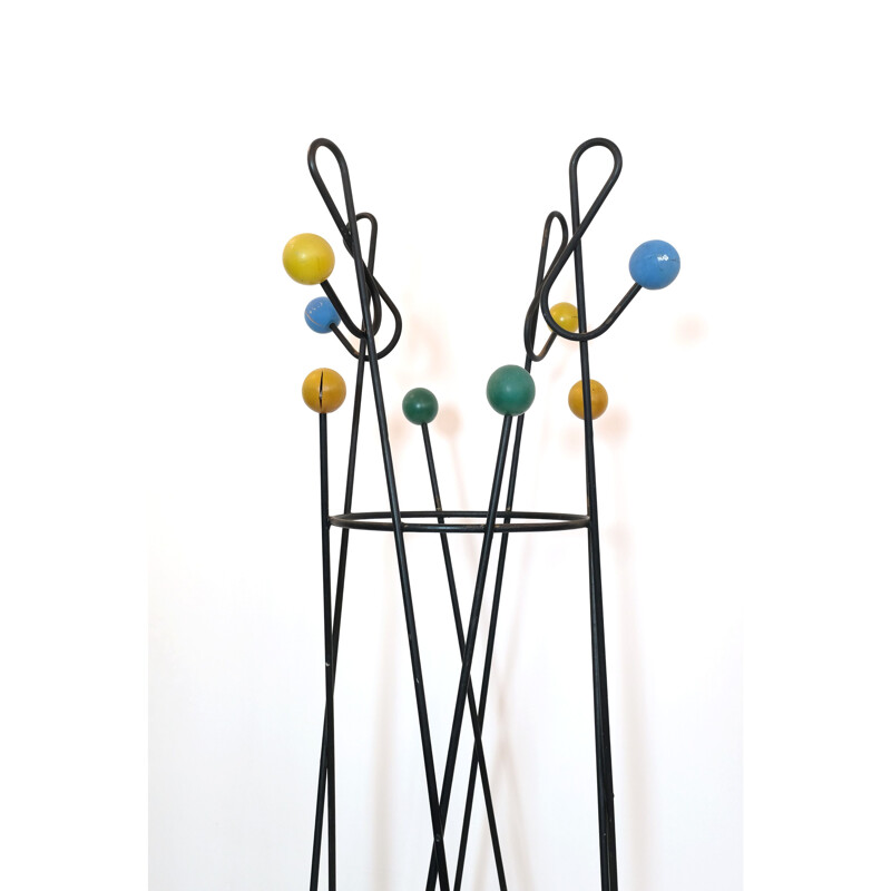 Vintage coat rack by Roger Feraud 1950s