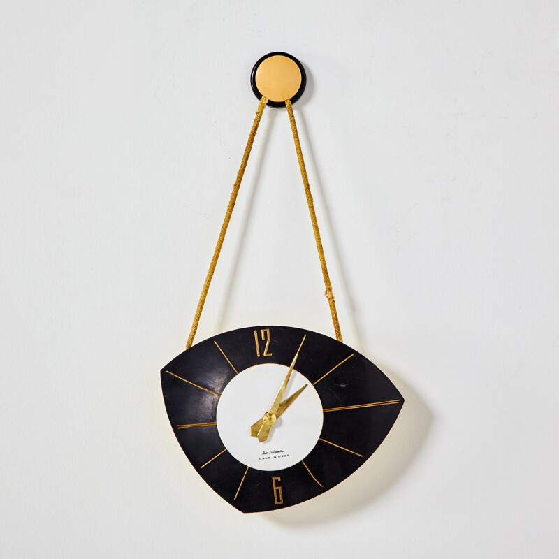 Vintage bakelite wall clock by Jantar, 1960