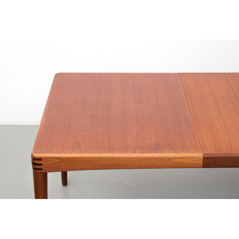 Vintage Teak Extendable Dining Table by H. W. Klein for Bramin 1960s