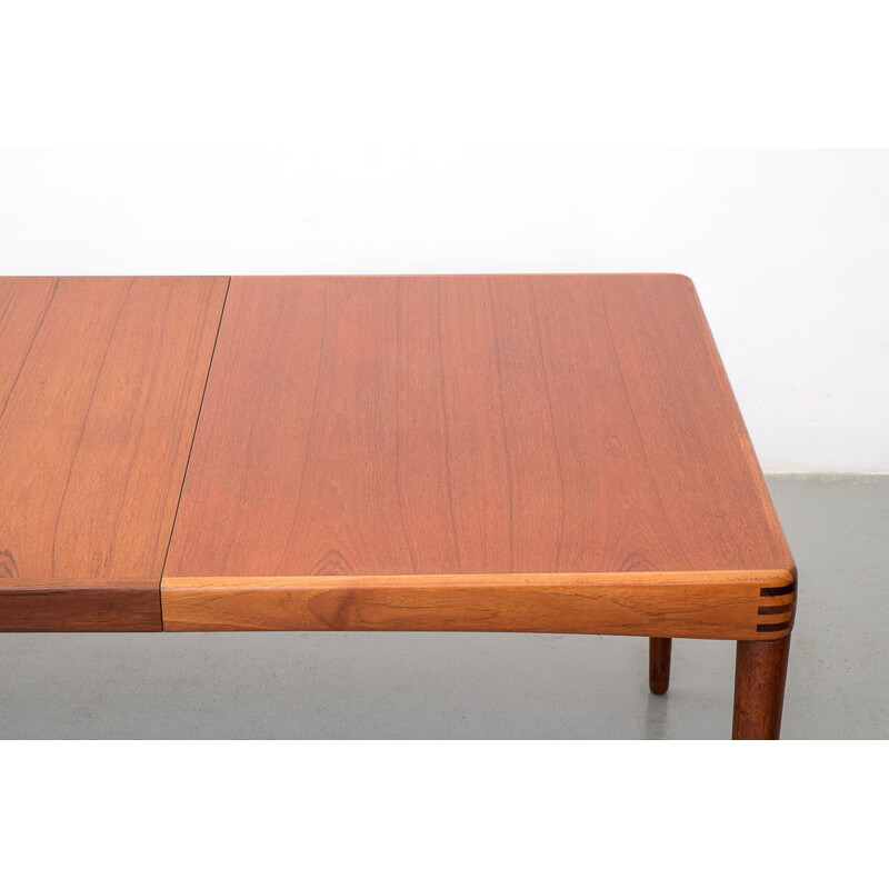 Vintage Teak Extendable Dining Table by H. W. Klein for Bramin 1960s