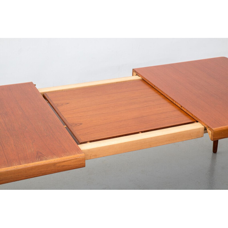 Vintage Teak Extendable Dining Table by H. W. Klein for Bramin 1960s