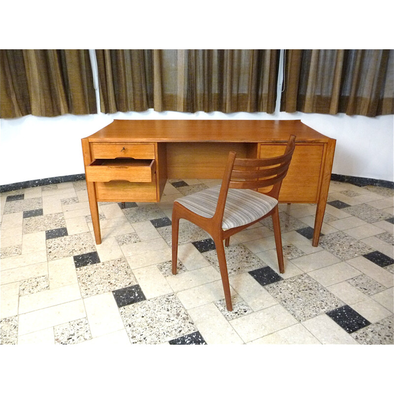 Bureau Wilhelm Renz allemand en bouleau - 1960