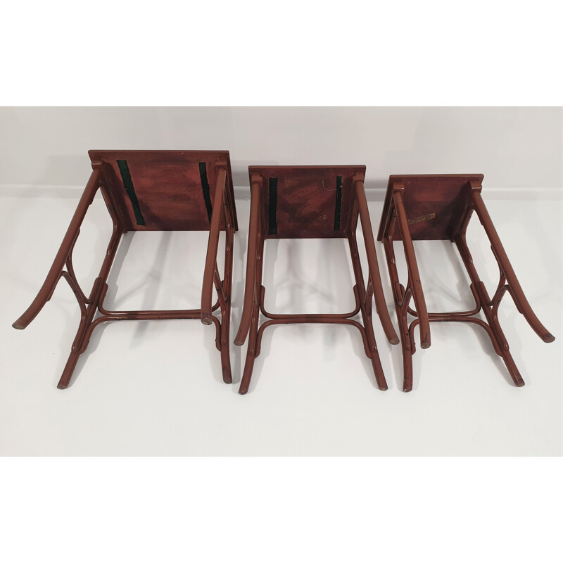 Set of 3 vintage Tables Thonet 1940s