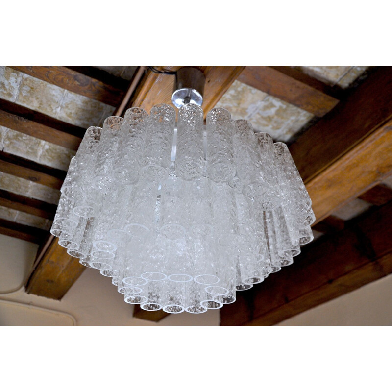 Vintage Doria 3 tier chandelier, Germany 1960s