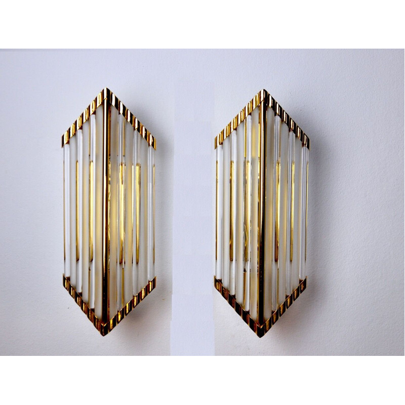 Pair of vintage sconces by Venini, Italy 1980s