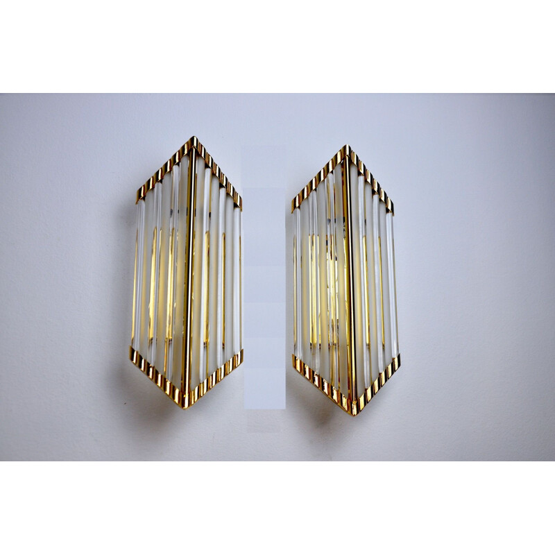 Pair of vintage sconces by Venini, Italy 1980s