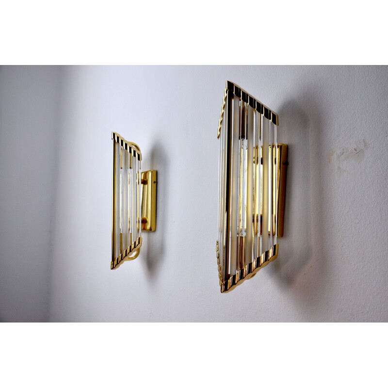 Pair of vintage sconces by Venini, Italy 1980s