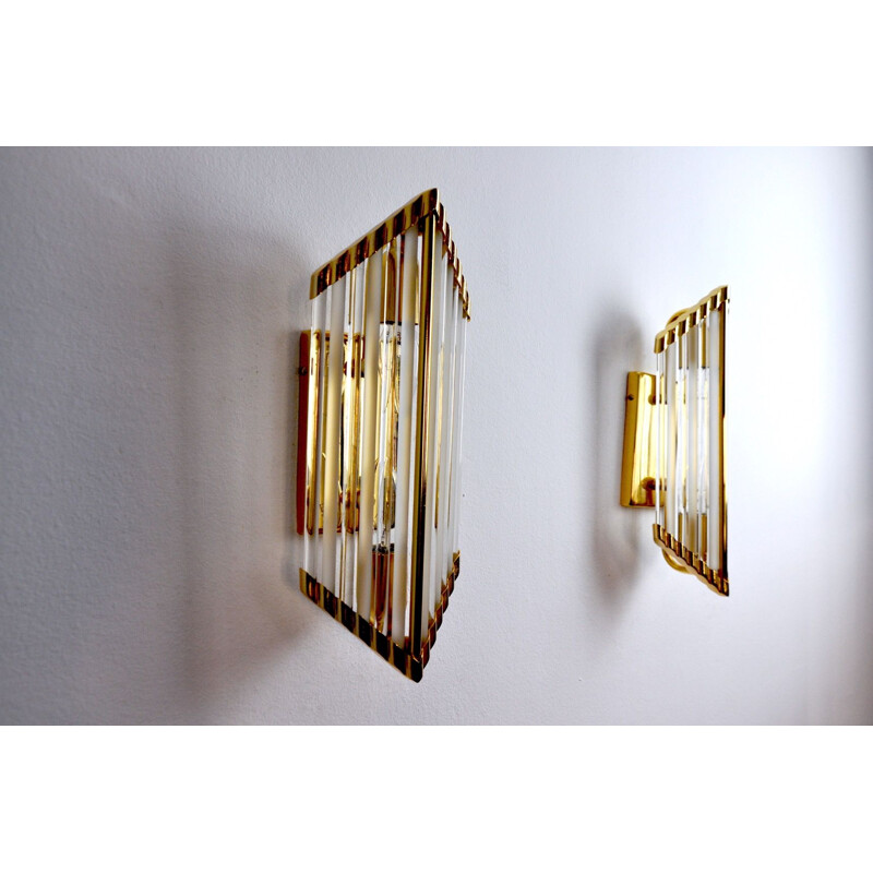 Pair of vintage sconces by Venini, Italy 1980s