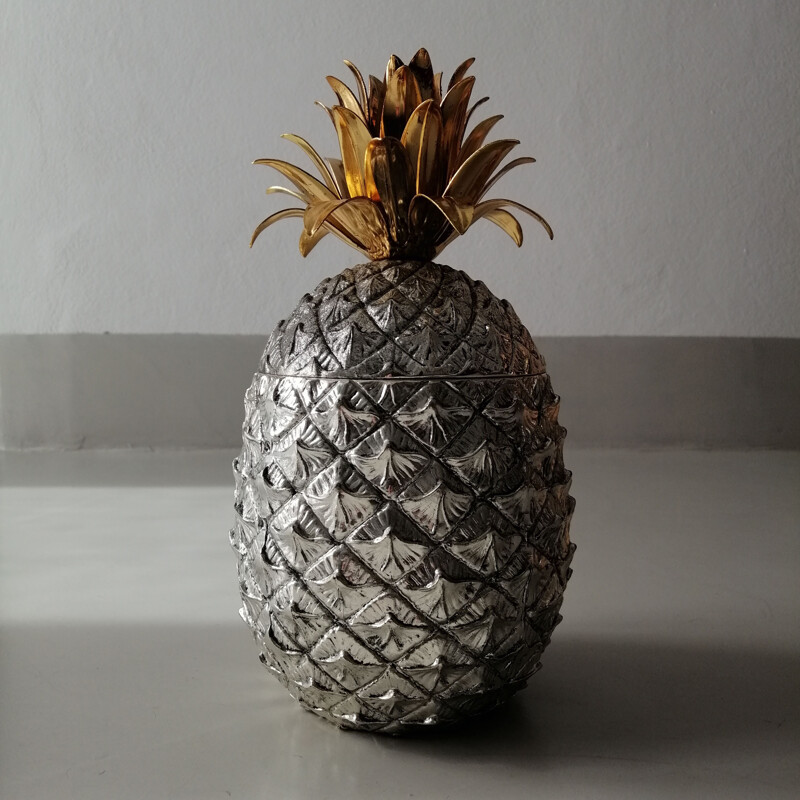 Vintage Pineapple Ice Bucket by Mauro Manetti for Fonderia d'arte Firenze 1960s