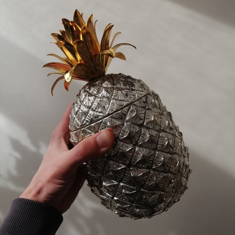 Vintage Pineapple Ice Bucket by Mauro Manetti for Fonderia d'arte Firenze 1960s