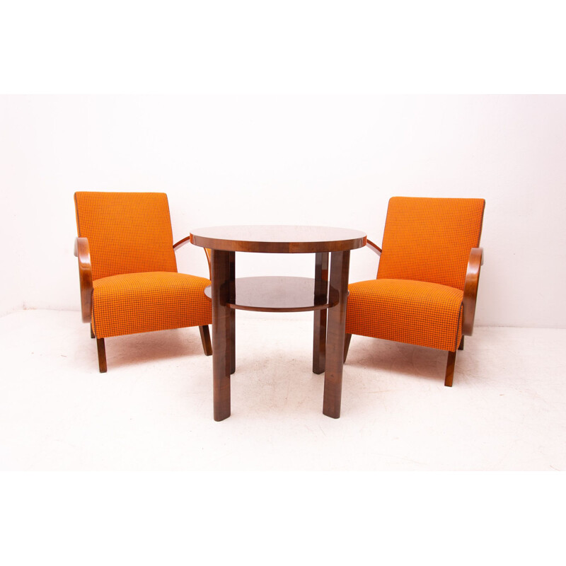 Pair of vintage bentwood armchairs by Jindřich Halabala for UP Závody 1950s