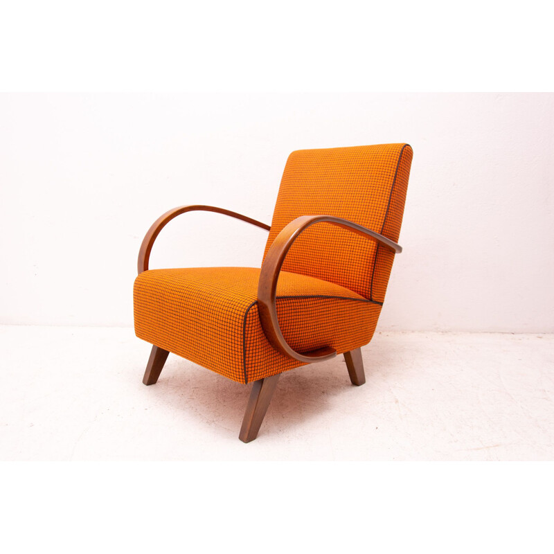 Pair of vintage bentwood armchairs by Jindřich Halabala for UP Závody 1950s