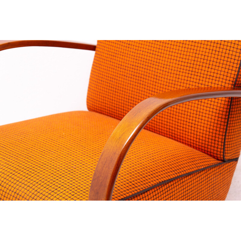 Pair of vintage bentwood armchairs by Jindřich Halabala for UP Závody 1950s