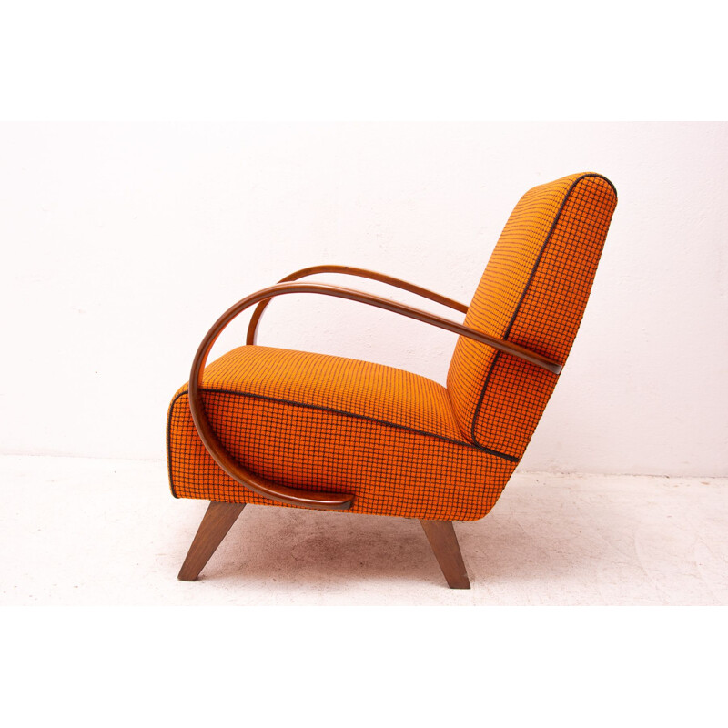 Pair of vintage bentwood armchairs by Jindřich Halabala for UP Závody 1950s