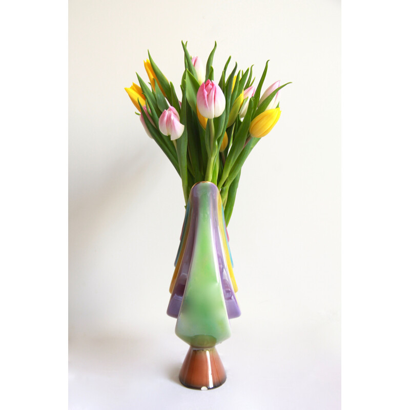 Vintage Tulipano Ceramic vase, Italy 1940s