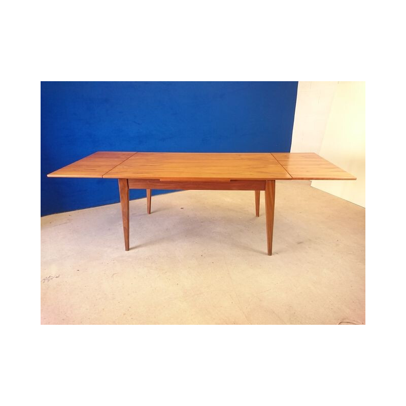 Oakwood table with extension - 1950s