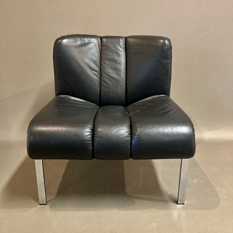 Vintage leather armchair 1960s