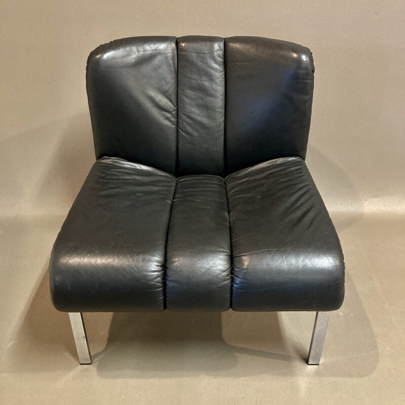 Vintage leather armchair 1960s