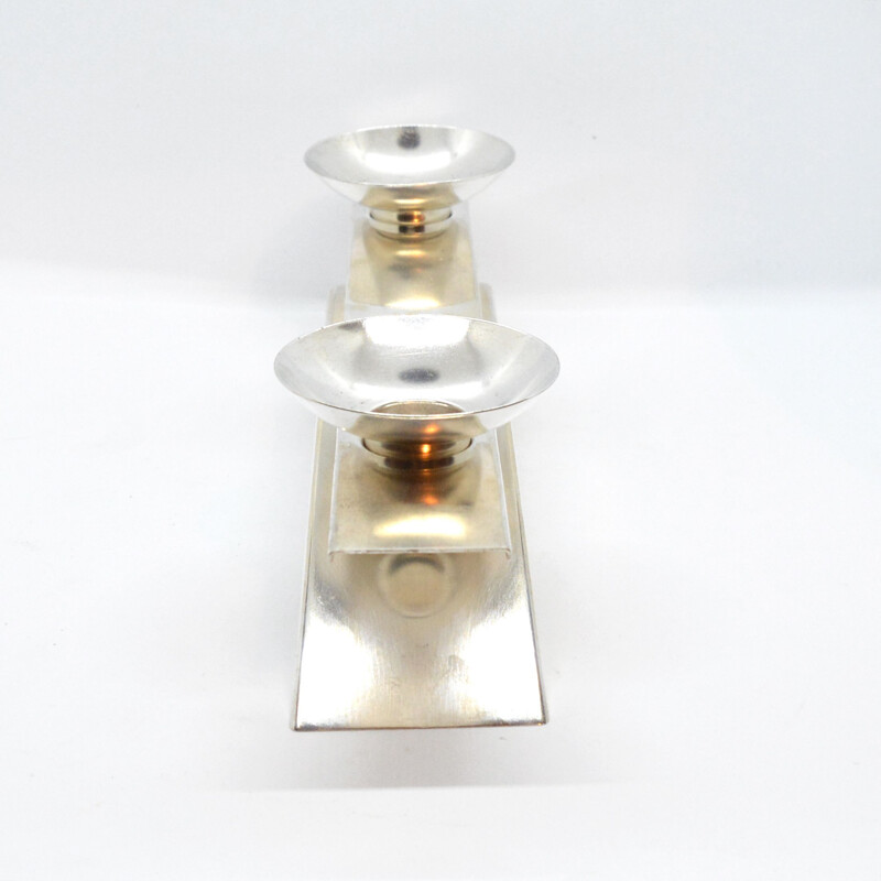 Vintage Silver-plated Ikora candlestick by K. Radtke WMF, Germany 1960s