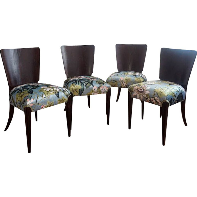 Lot de 4 chaises vintage art déco par Jindrich Halabala pour Up Zavody 1940