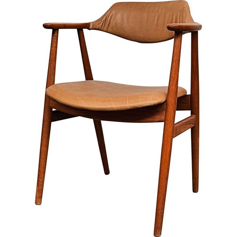 Vintage teakhouten fauteuil van Erik Kirkegaard 1960