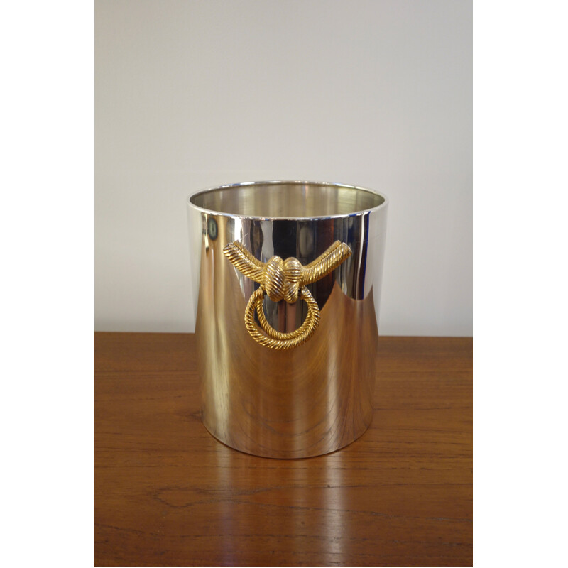 Vintage champagne bucket by Maison Lancel, France 1970