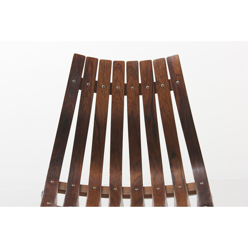 Pair of vintage slatted chairs by Hans Brattrud for Hove Mobler, Norway 1960