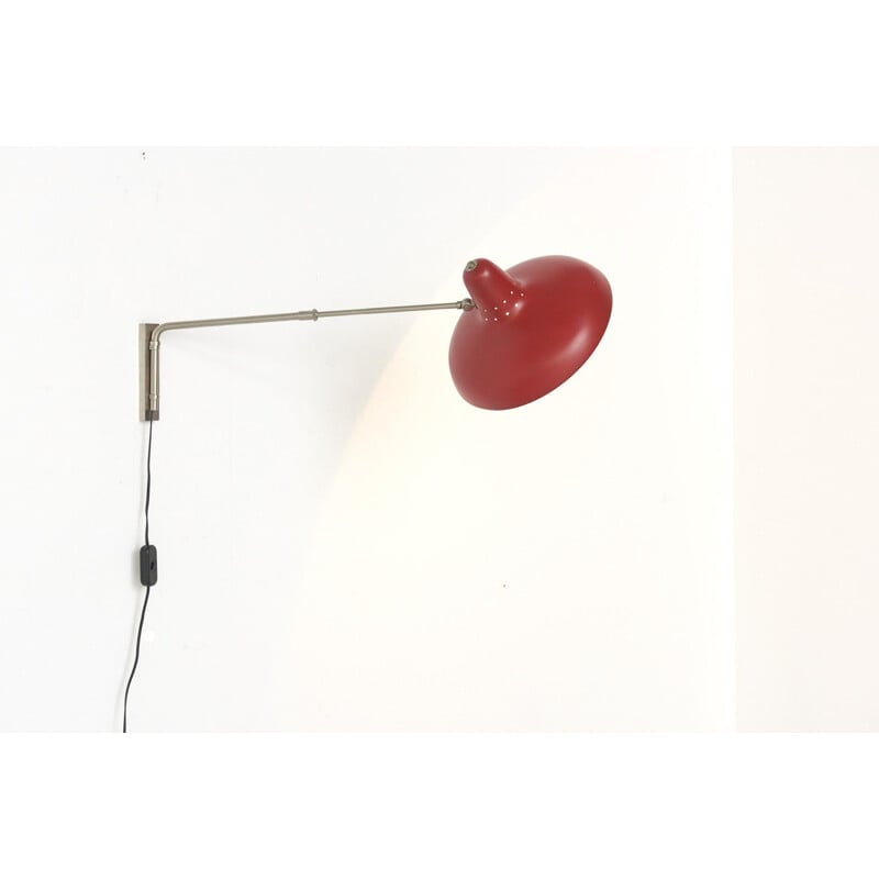 Vintage telescopic wall lamp by H. Fillekes for Artiforte, Netherlands 1950