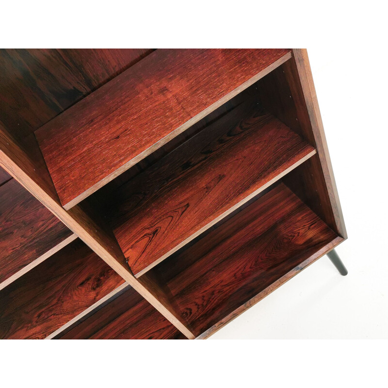 Vintage rosewood bookcase by Johannes Sorth for Bornholm Møbelfabrik, Danish 1960